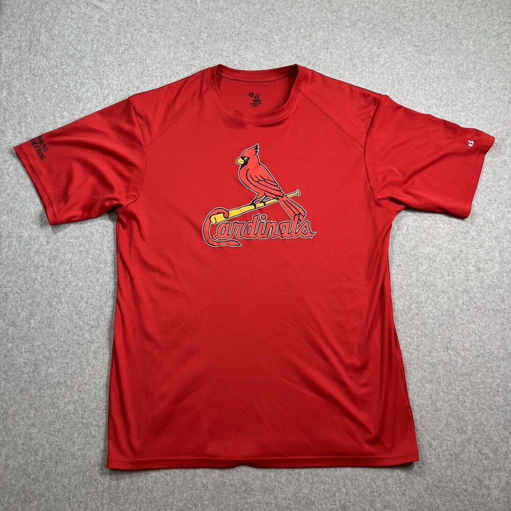 St Louis Cardinals Badger Shirt Adult XL Red Short Sleeve Mens Excellent